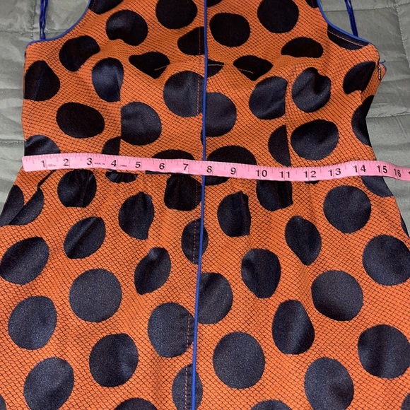 Maeve Orange and Black Polka Dot Dress - Picture 10 of 16